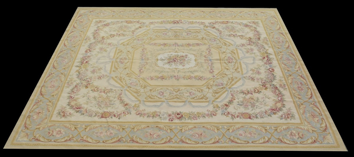 Aubusson-style Carpet In The Taste Of The 18th Century -: 315 X 240 Cm  - "galerie Sardje"-photo-2
