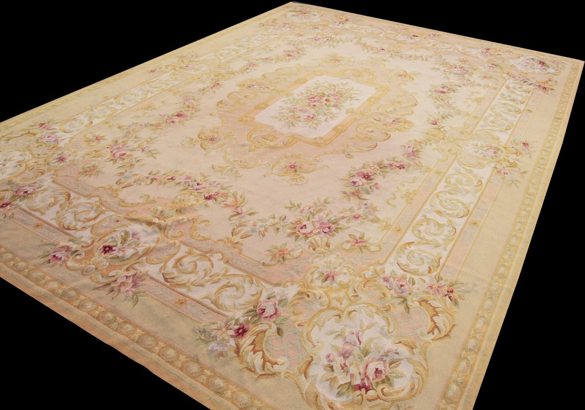 Aubusson Style Carpet In The 18th Century Style : 375 X 275 Cm-"galerie Sardje"-photo-5
