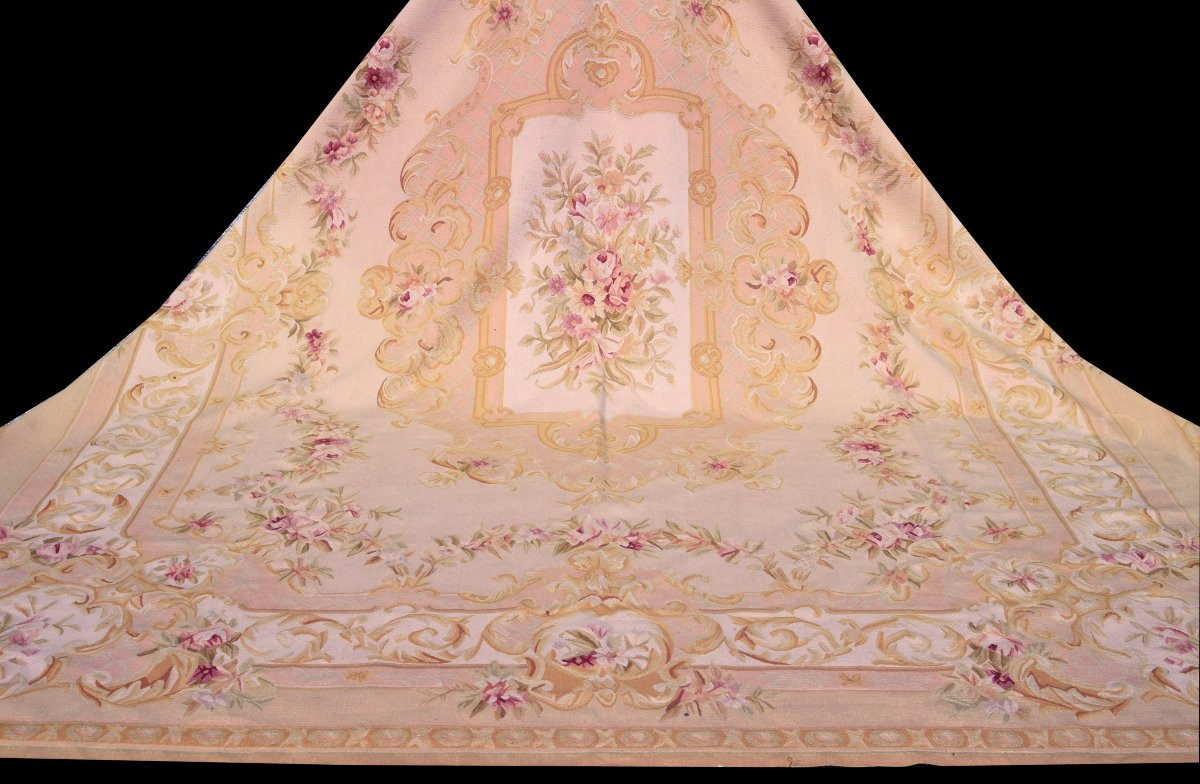 Aubusson Style Carpet In The 18th Century Style : 375 X 275 Cm-"galerie Sardje"-photo-6