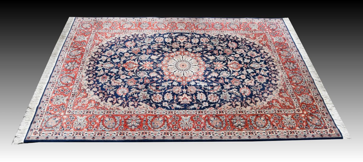 Tapis Sino-persan Ispahan-   Fait Main -   3.00 X 2.00 Mètres- "Galerie Sardje"-photo-4