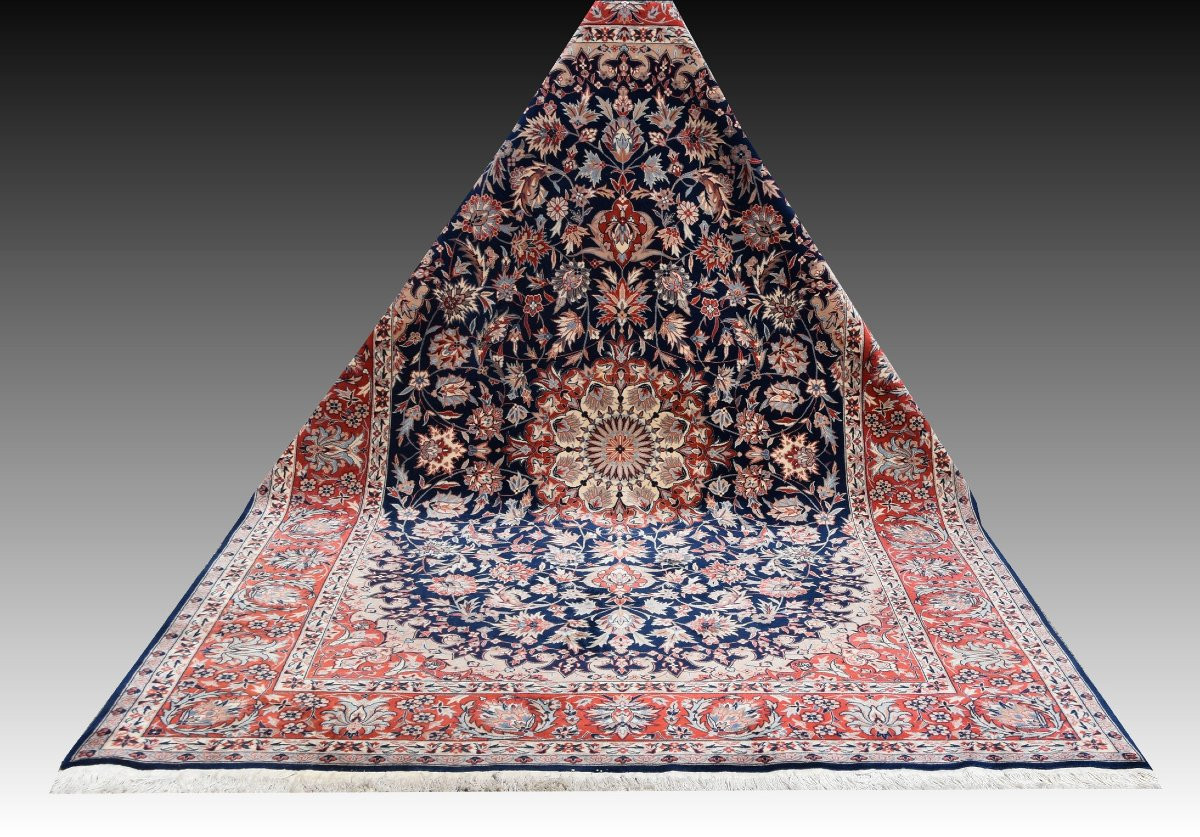 Tapis Sino-persan Ispahan-   Fait Main -   3.00 X 2.00 Mètres- "Galerie Sardje"-photo-1