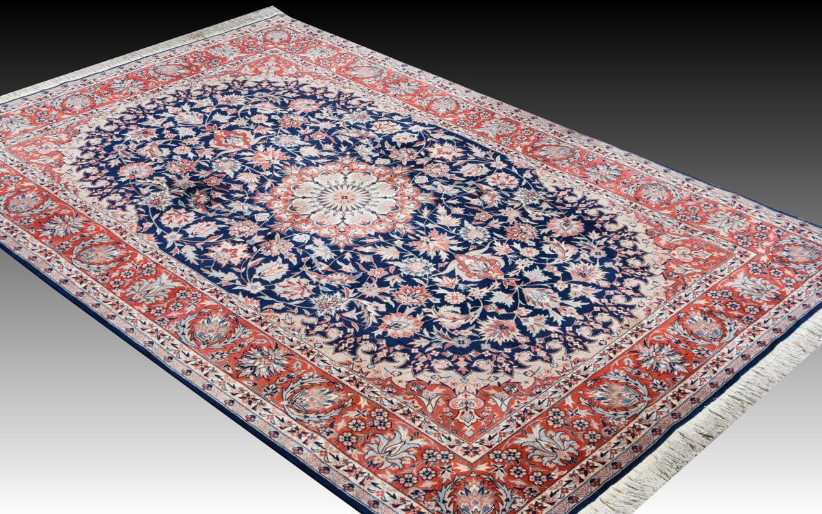 Tapis Sino-persan Ispahan-   Fait Main -   3.00 X 2.00 Mètres- "Galerie Sardje"-photo-3