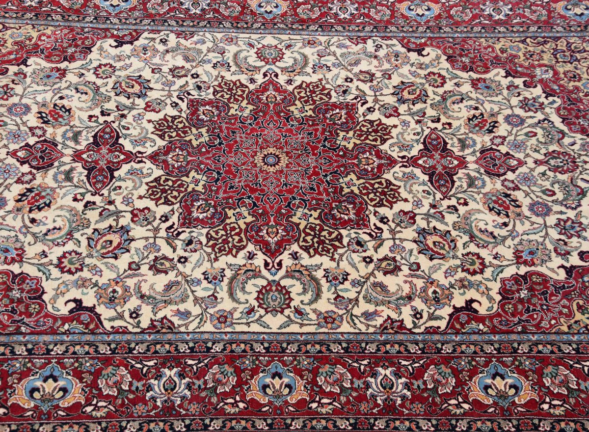 Sino-persian Isfahan Rug - Handmade - 3.005 X 2.00 Meters- "galerie Sardje"-photo-1