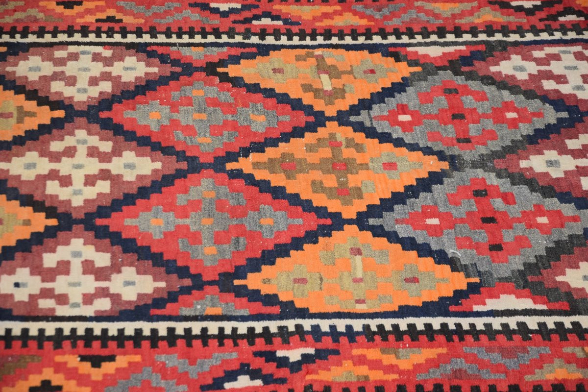 Tapis Kilim d'Orient Shiraz Gashgaï  :   3.10 X 1.23 Mètres- "Galerie Sardje" -photo-2