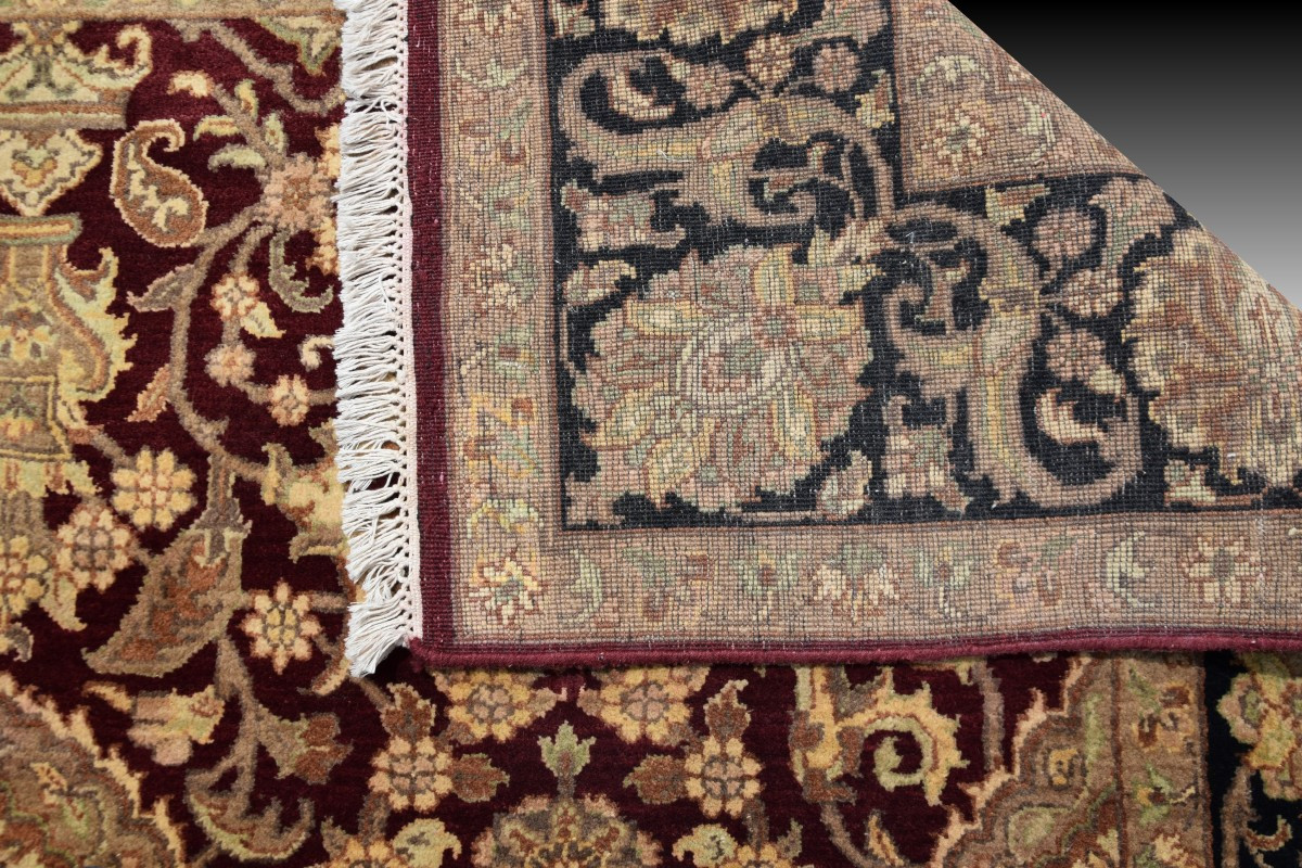 Tapis d'orient AGRA Inde : 2.10 x 3.03 Mètres - "Galerie Sardje"-photo-8