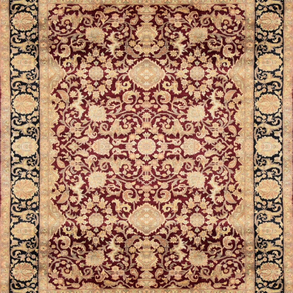 Tapis d'orient AGRA Inde : 2.10 x 3.03 Mètres - "Galerie Sardje"