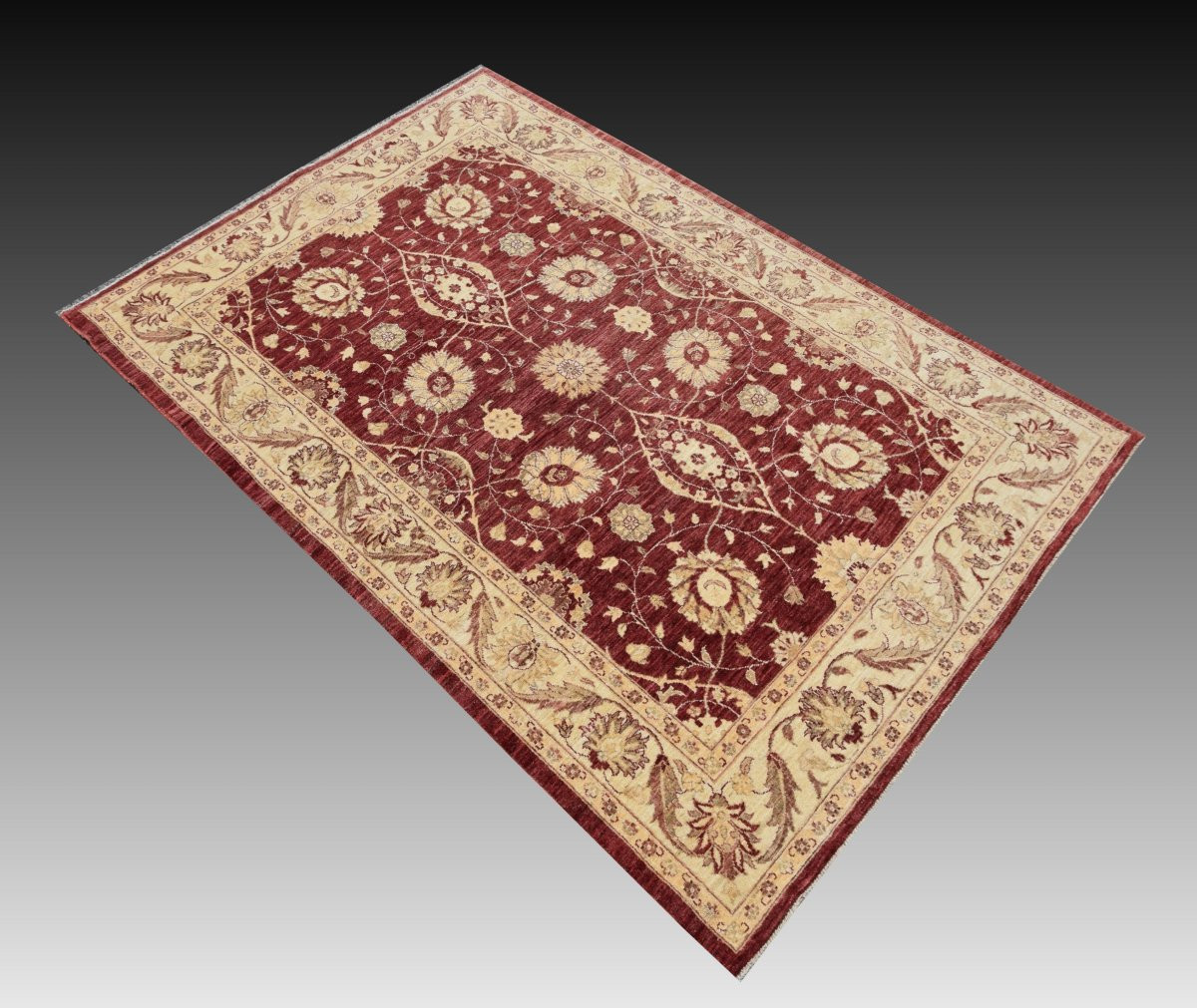 Tapis d'Orient Ziegler : 1.70 x 2.45 Mètres - Laine Fait Main "Galerie Sardje"-photo-4