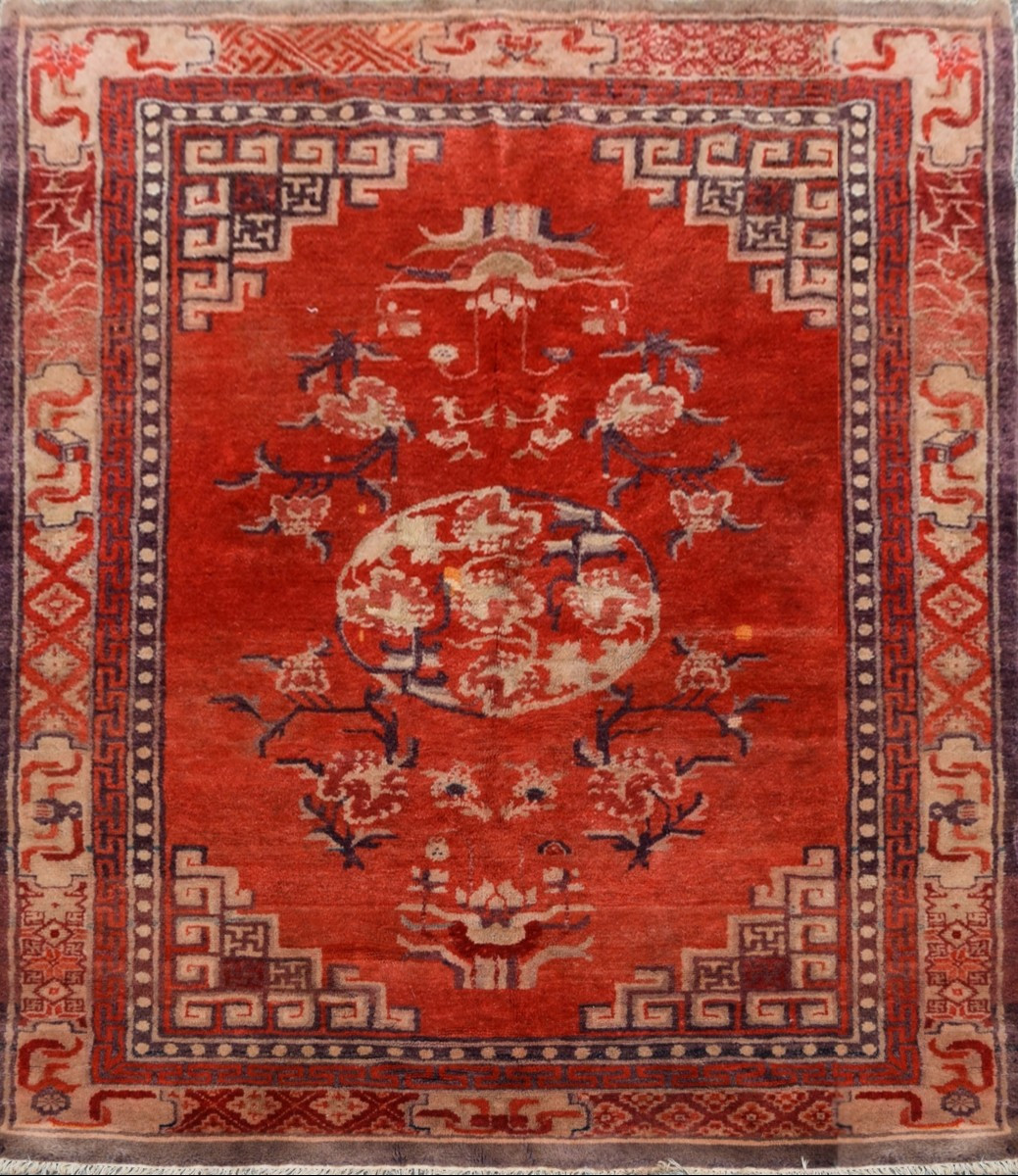 Antique Tibetan Rug: 130 X 200 Cm - "galerie Sardje"
