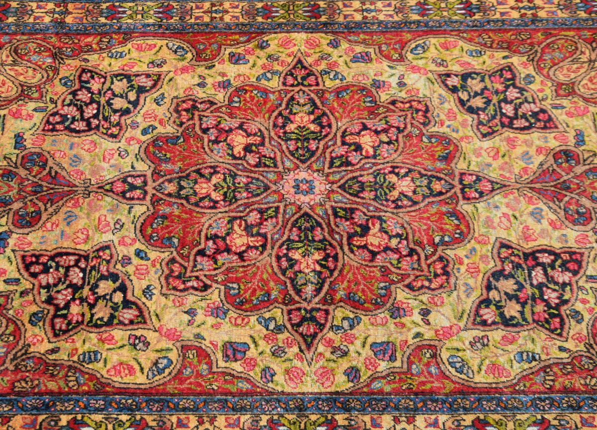 Tapis d'orient Kirman Raver Iran : 190 x 135 Cm - "Galerie Sardje"-photo-4
