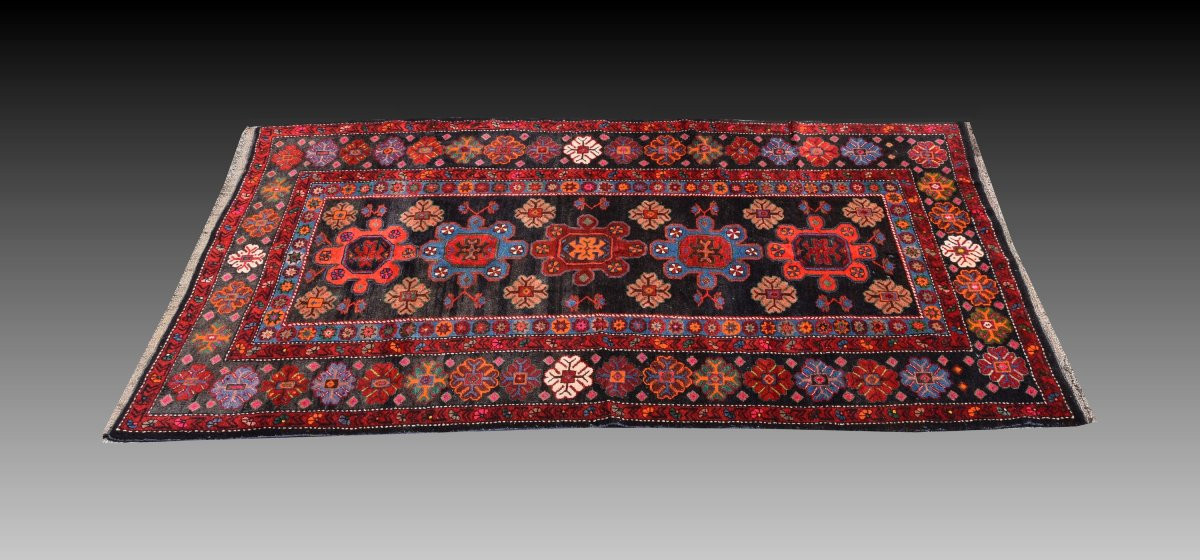 Tapis KAZAK Caucasien – Noué main – 243 x 140 cm- "Galerie Sardje" -photo-1