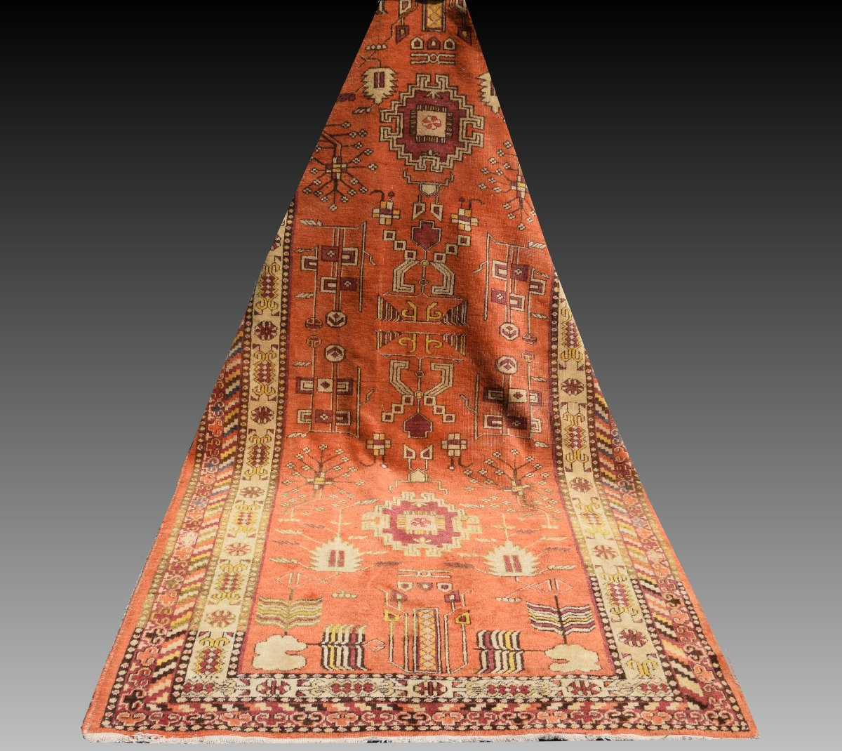 Rug Khotan Turkestan - Samarkand : 285x138 Cm "galerie Sardje"-photo-2