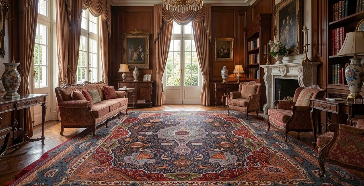 Large Persian Rug Kāshmar Iran : 380 X 290 Cm-galerie Sardje"-photo-3