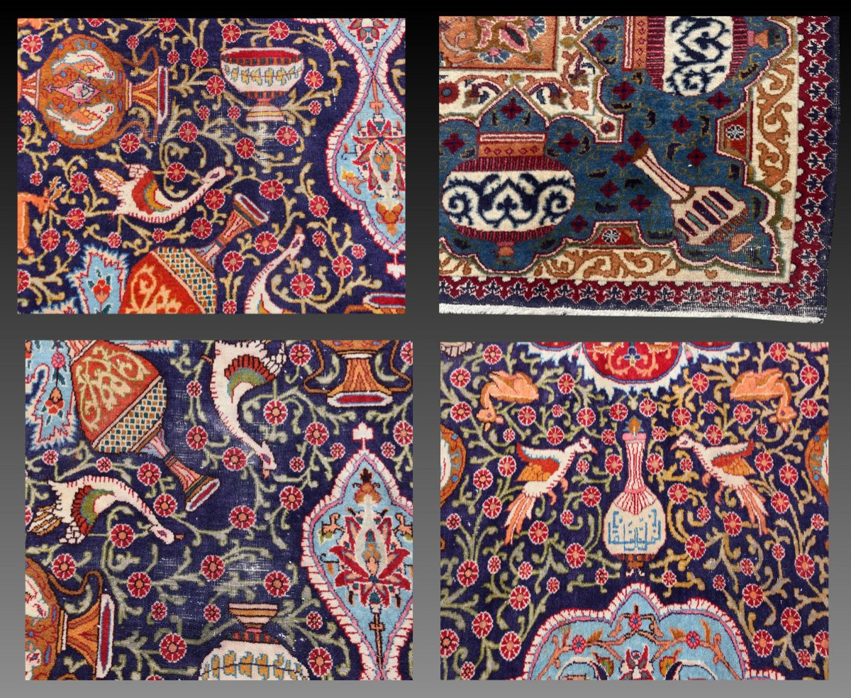 Large Persian Rug Kāshmar Iran : 380 X 290 Cm-galerie Sardje"-photo-8