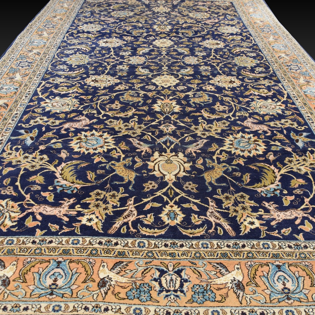 Tapis d'Orient Ghoum Iran Laine et Soie - 220 x 350 Cm  - "Galerie Sardje"