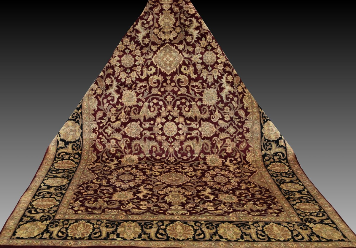 Tapis d'orient AGRA Inde : 2.10 x 3.03 Mètres - "Galerie Sardje" N°1-photo-1