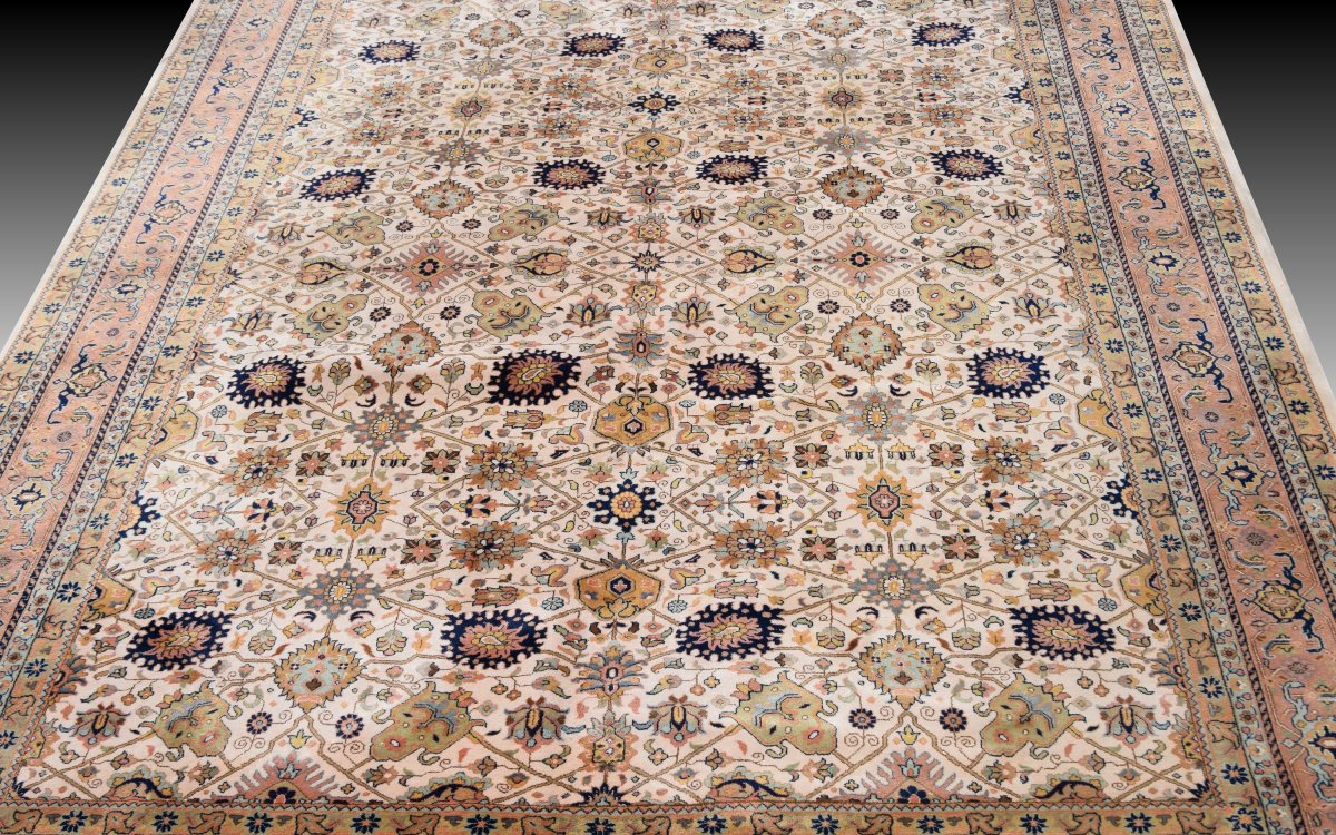 Tapis d'orient Indien du Pendjab en laine – 250 x 350 Cm - "Galerie Sardje"-photo-3