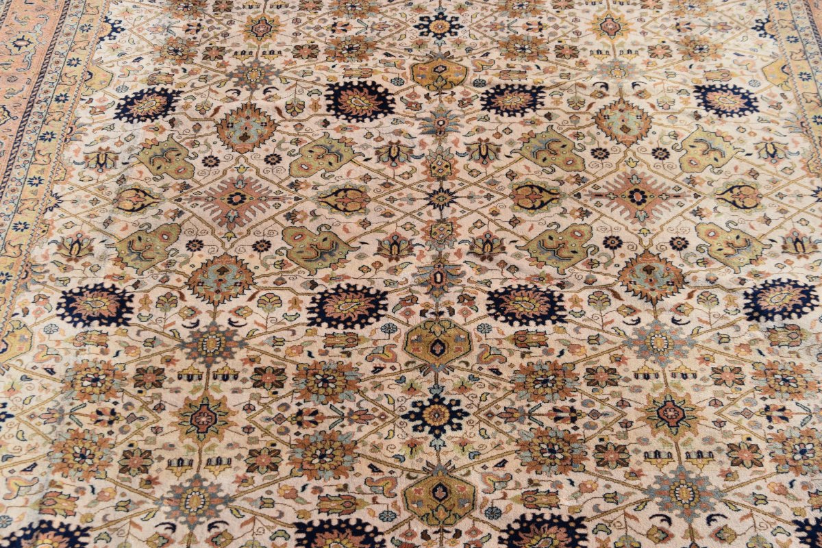 Tapis d'orient Indien du Pendjab en laine – 250 x 350 Cm - "Galerie Sardje"-photo-6