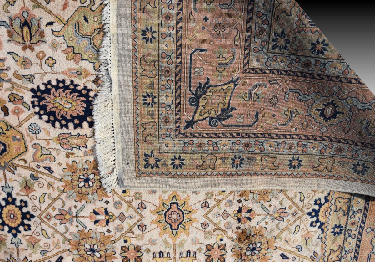 Tapis d'orient Indien du Pendjab en laine – 250 x 350 Cm - "Galerie Sardje"-photo-8