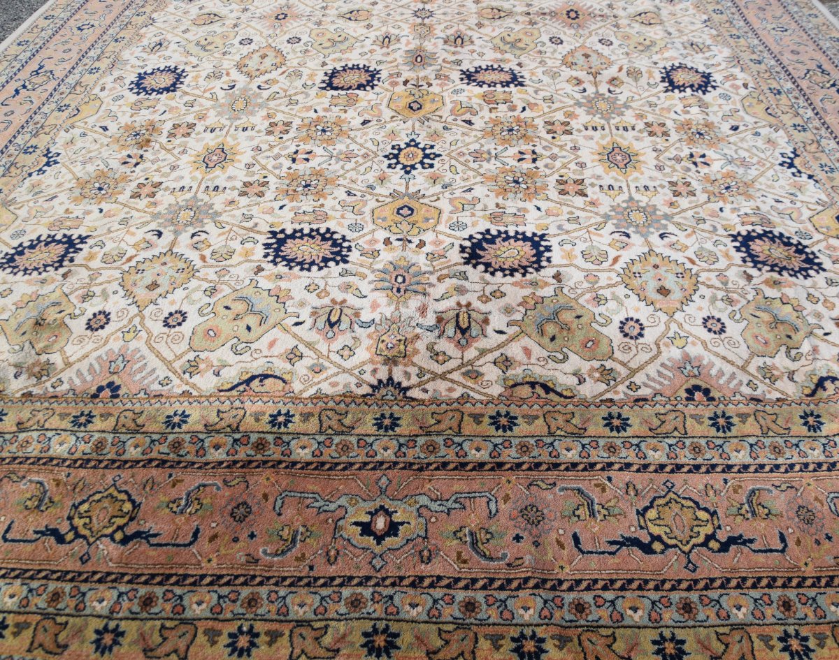Oriental Wool Carpet From Punjab - 250 X 350 Cm - "galerie Sardje"-photo-2