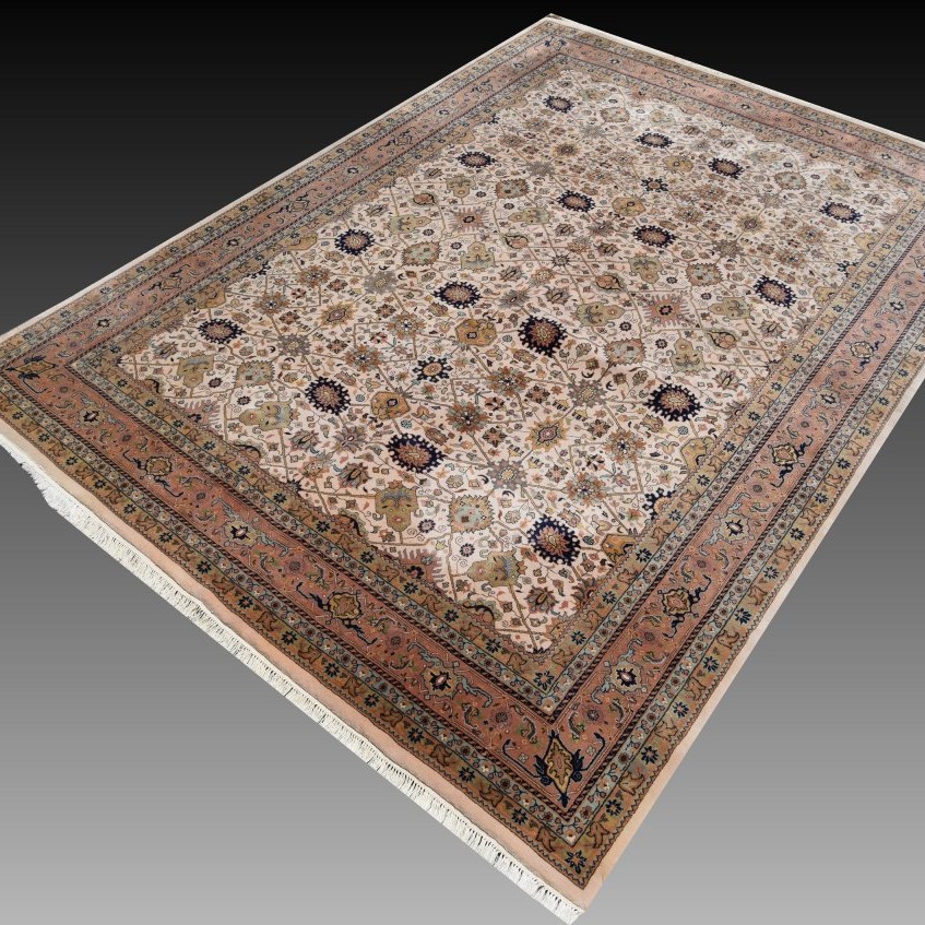 Oriental Wool Carpet From Punjab - 250 X 350 Cm - "galerie Sardje"-photo-3