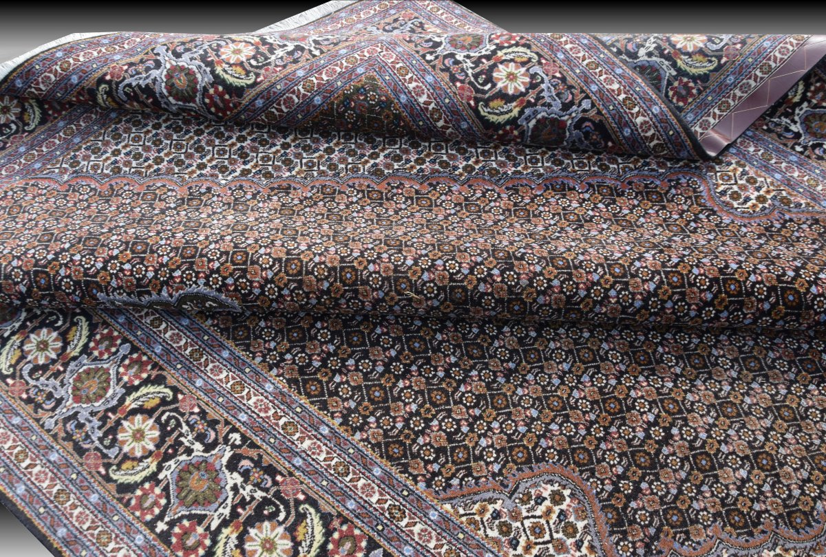 Grand Tapis d'Orient Tabriz Iran Laine et Soie: 3.50 x 2.50 Mètres - "Galerie Sardje"-photo-7