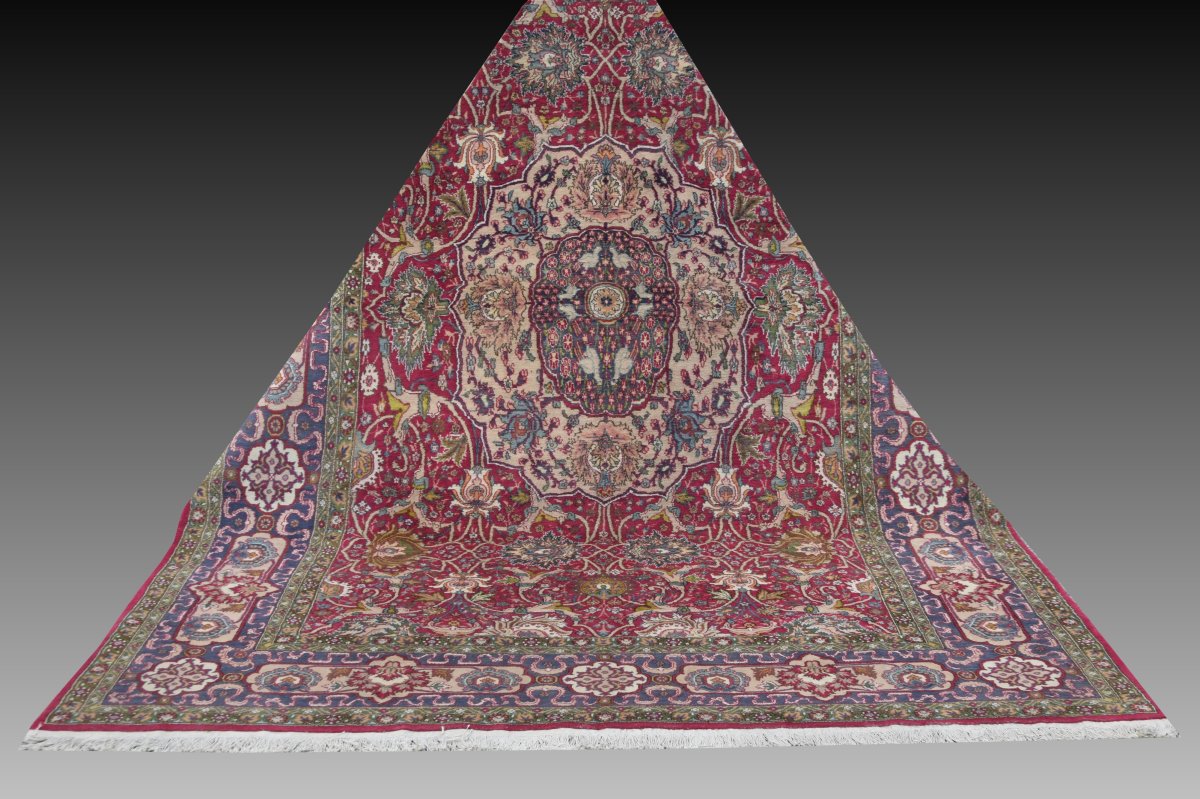 Oriental Rug Kirman Iran Wool : 3.00 X 2.00 Mètres - "galerie Sardje"-photo-3