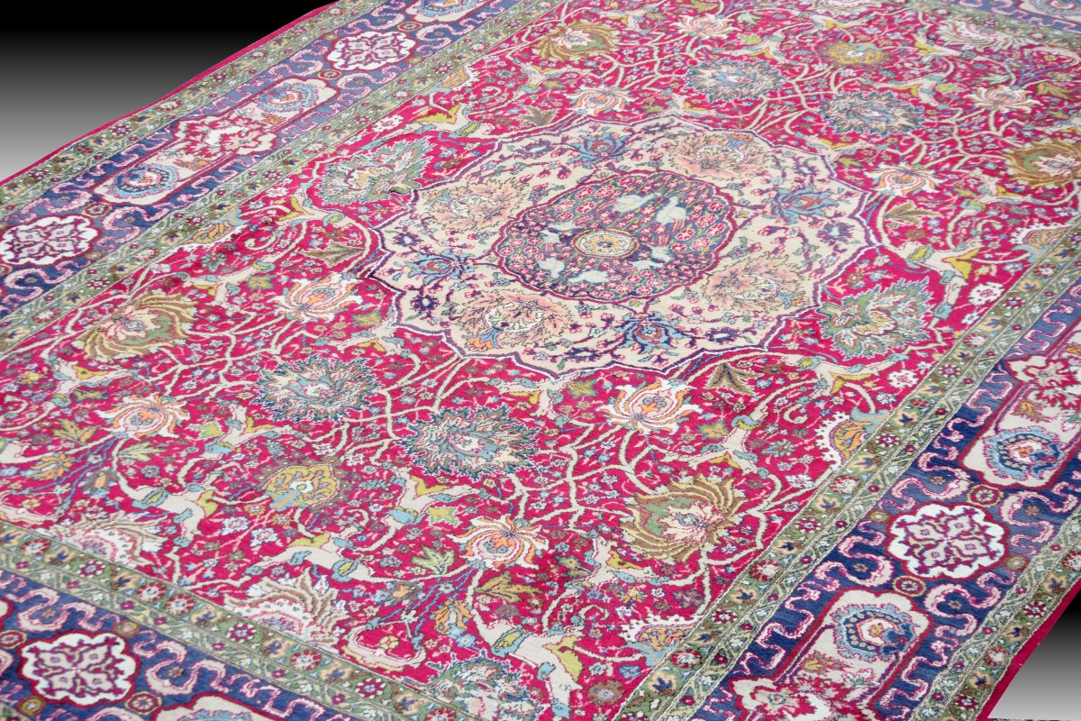 Oriental Rug Kirman Iran Wool : 3.00 X 2.00 Mètres - "galerie Sardje"-photo-1