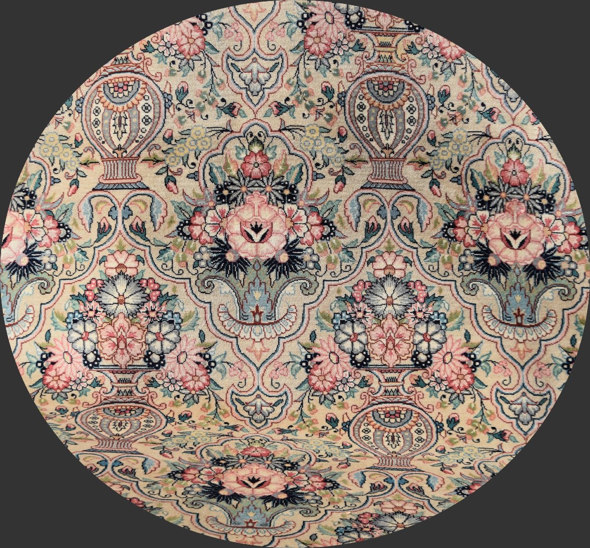 Oriental Kashmir Wool Carpet -  312 × 214 Cm  - Very Good Condition "galerie Sardje"-photo-6