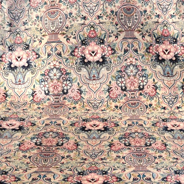 Oriental Kashmir Wool Carpet -  312 × 214 Cm  - Very Good Condition "galerie Sardje"-photo-7