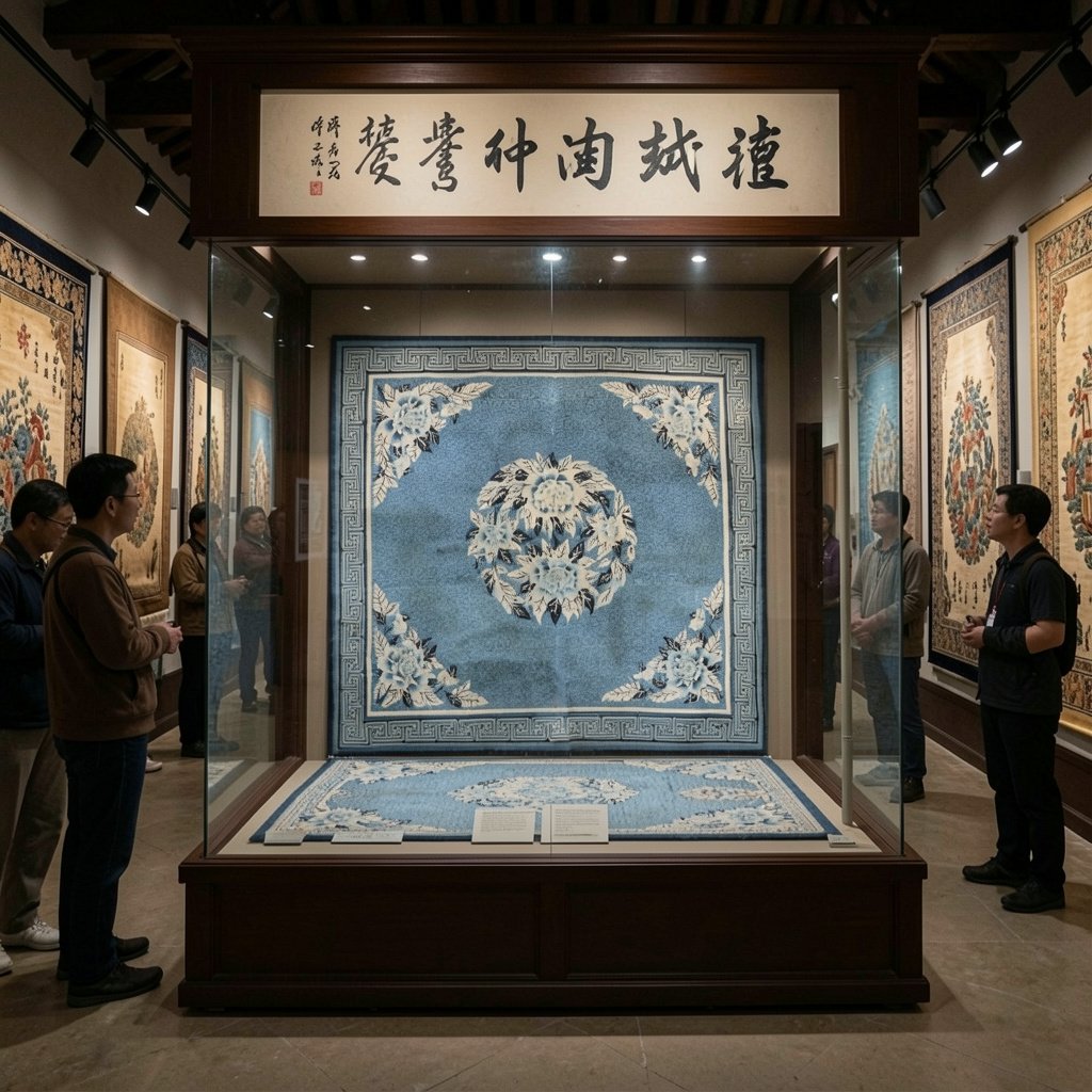 Antique Chinese Rug, Baotou-late 19th Century - 190 X 160 Cm - "galerie Sardje"-photo-2