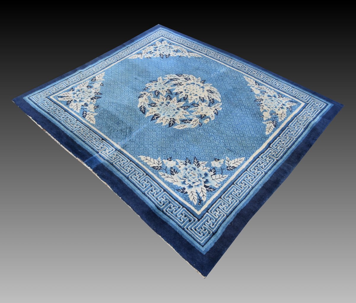 Antique Chinese Rug, Baotou-late 19th Century - 190 X 160 Cm - "galerie Sardje"-photo-3