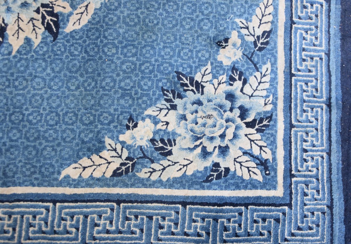 Antique Chinese Rug, Baotou-late 19th Century - 190 X 160 Cm - "galerie Sardje"-photo-5
