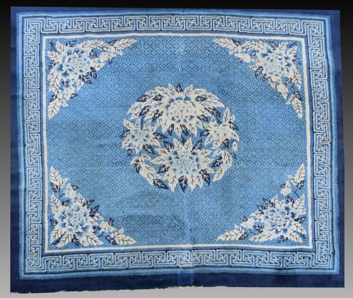 Tapis ancien chinois, Baotou-fin XIXe siècle – 190 x 160 cm -"Galerie Sardje"