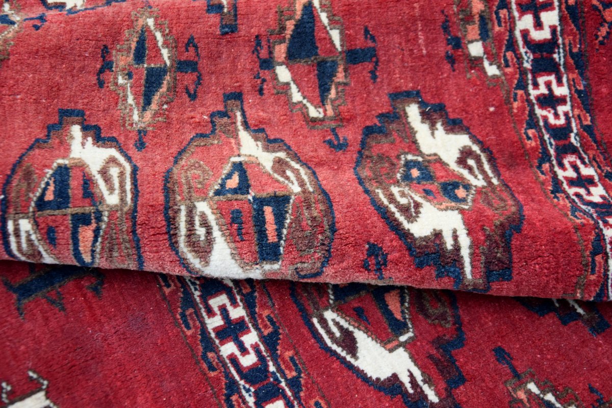 Tapis d'orient Selle Yomud Turkmène : 70 x 130 cm - "galerie Sardje"-photo-2