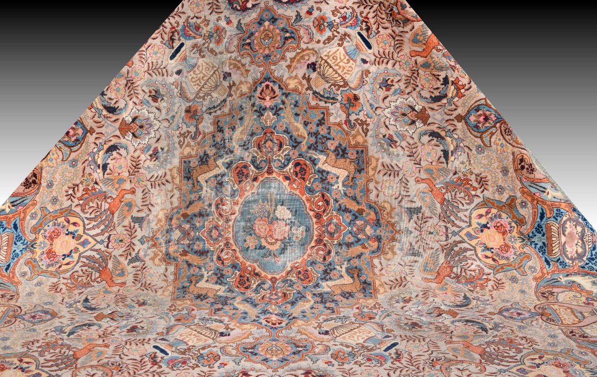 Tapis d'Orient KASHMAR Iran en Laine : 2.95 X 3.90 Mètres - Circa : 1960 - "Galerie Sardje"-photo-1