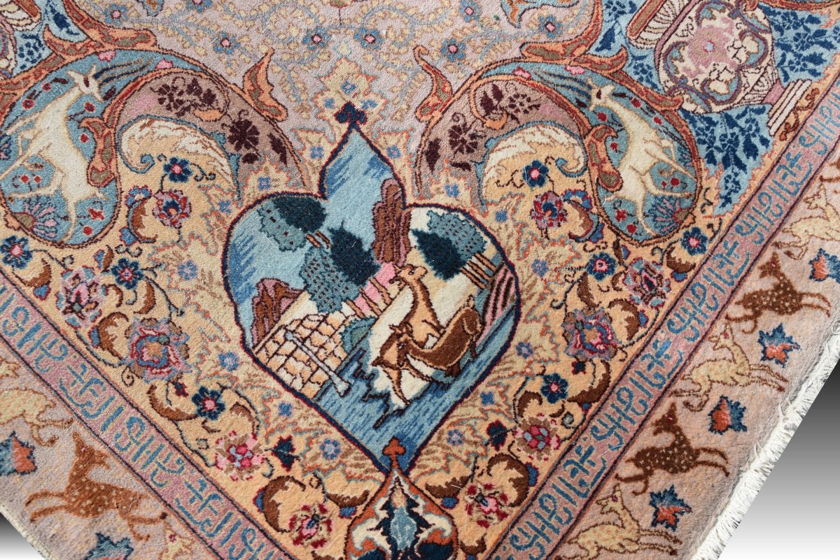 Tapis d'Orient KASHMAR Iran en Laine : 2.95 X 3.90 Mètres - Circa : 1960 - "Galerie Sardje"-photo-3