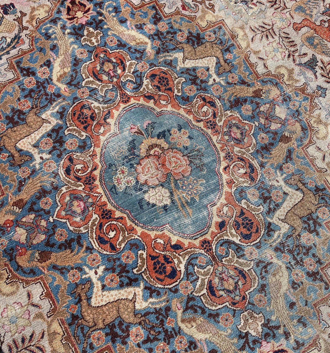 Tapis d'Orient KASHMAR Iran en Laine : 2.95 X 3.90 Mètres - Circa : 1960 - "Galerie Sardje"-photo-8