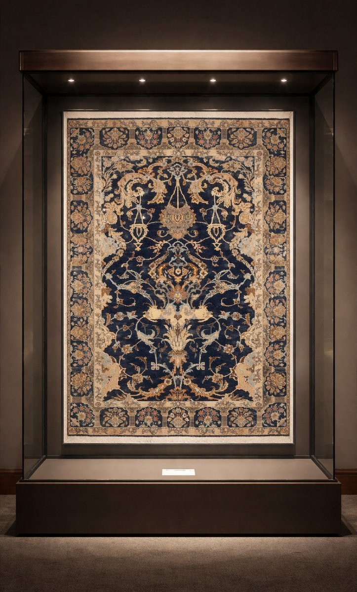 Iranian Kashan Oriental Rug: 2.0 By 1.42 Meters - Wool And Silk - -photo-2