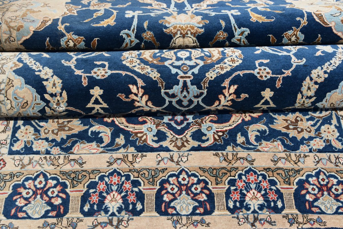 Iranian Kashan Oriental Rug: 2.0 By 1.42 Meters - Wool And Silk - -photo-3