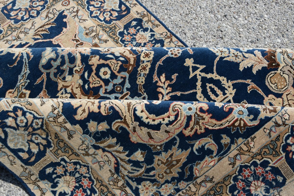 Iranian Kashan Oriental Rug: 2.0 By 1.42 Meters - Wool And Silk - -photo-5
