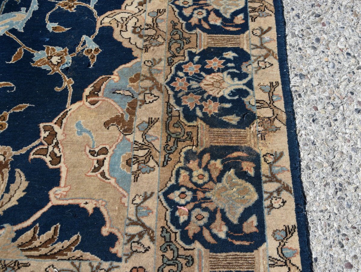 Iranian Kashan Oriental Rug: 2.0 By 1.42 Meters - Wool And Silk - -photo-6