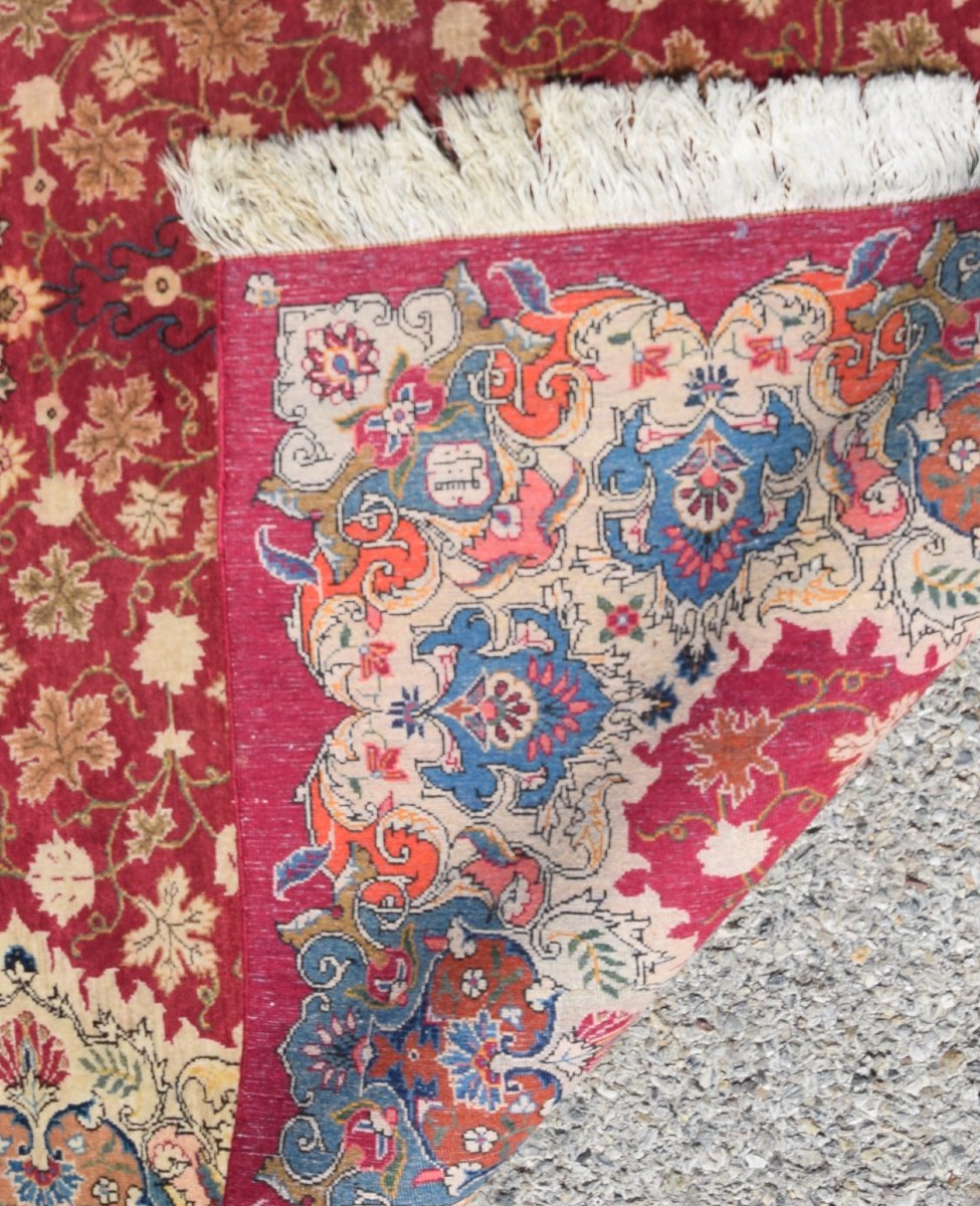Iranian Oriental Rug, Persian Kashan - Mid-20th Century. 2.15 X 1.42 Meters - -photo-8