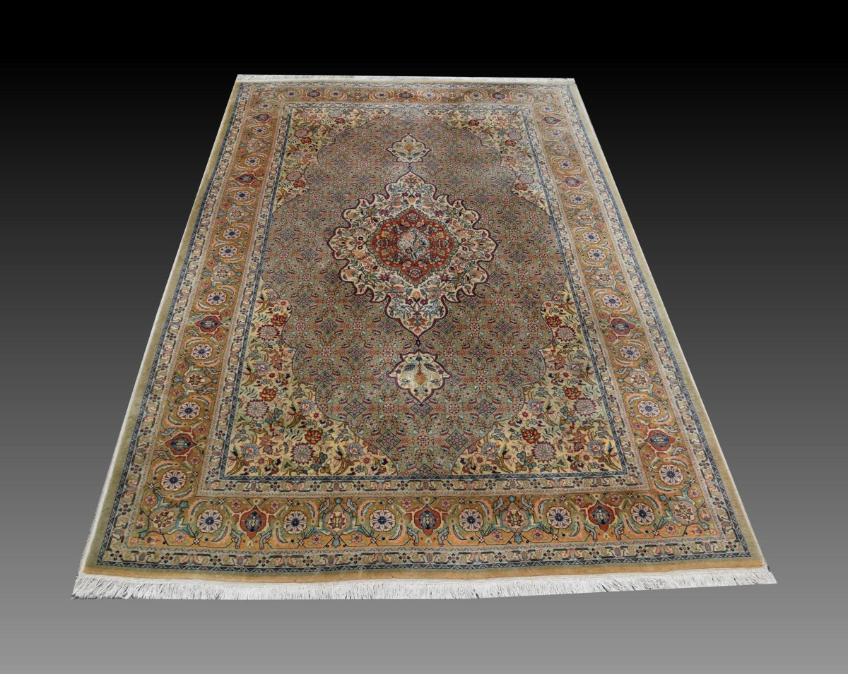 Tapis d'orient TABRIZ Iran : 2.08 x 3.08 Mètres en laine "Galerie Sardje"-photo-2