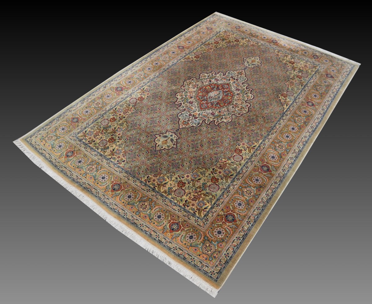 Tapis d'orient TABRIZ Iran : 2.08 x 3.08 Mètres en laine "Galerie Sardje"-photo-3