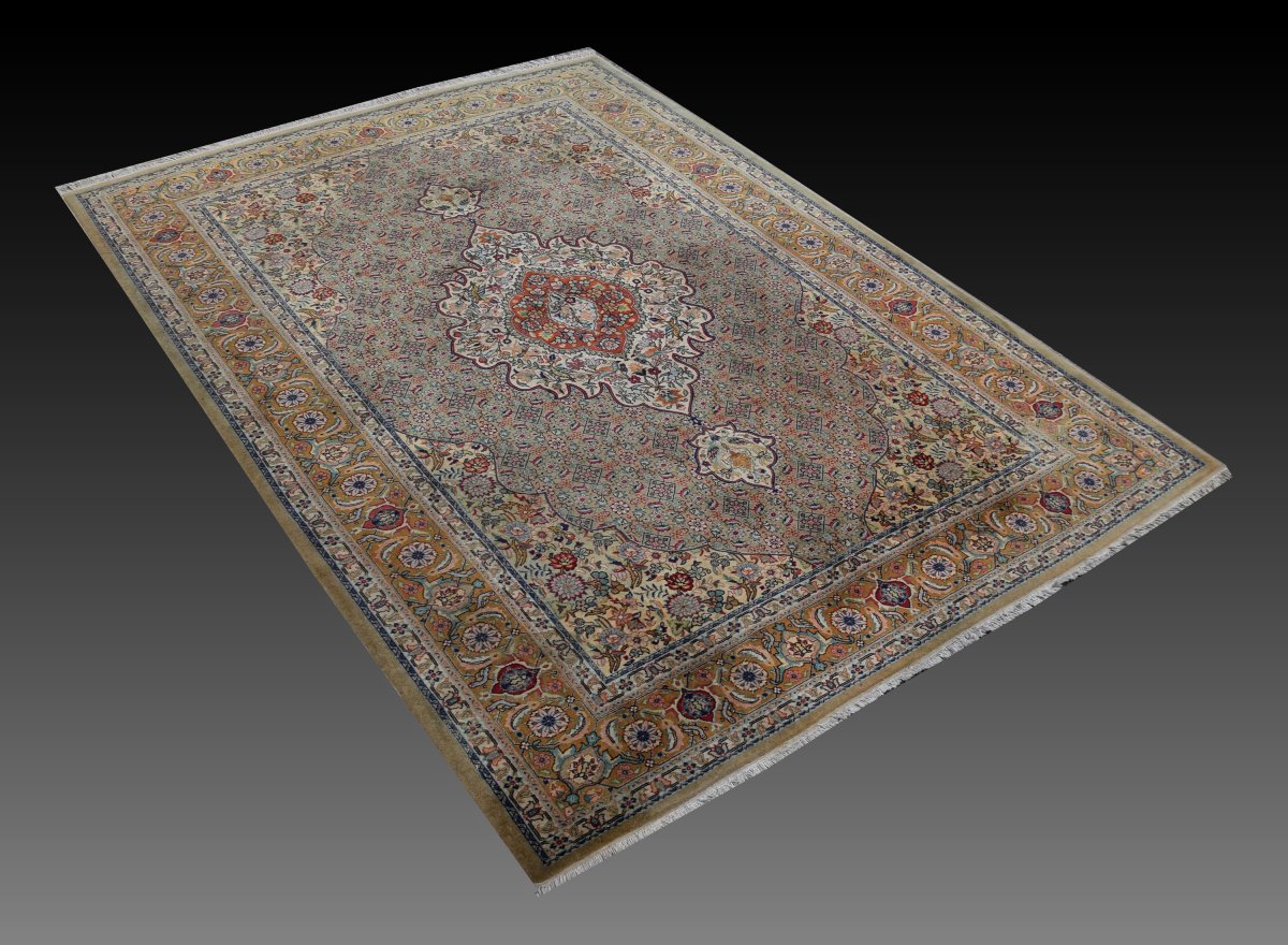 Tapis d'orient TABRIZ Iran : 2.08 x 3.08 Mètres en laine "Galerie Sardje"-photo-4