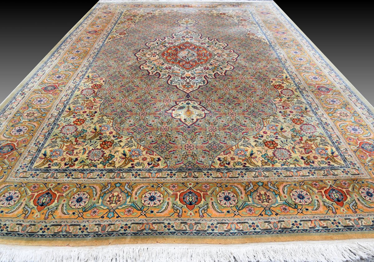 Tapis d'orient TABRIZ Iran : 2.08 x 3.08 Mètres en laine "Galerie Sardje"-photo-5