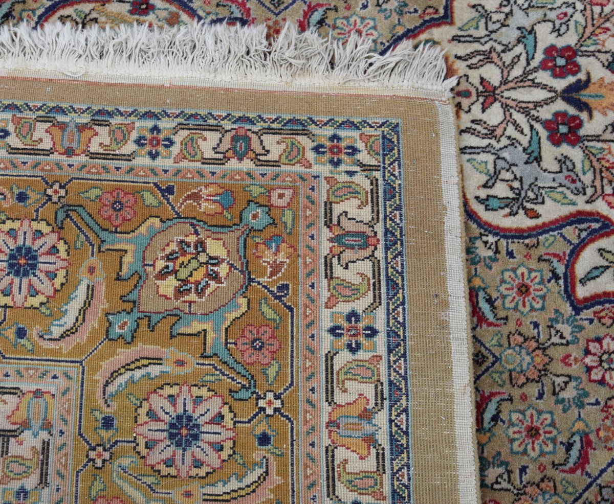 Tapis d'orient TABRIZ Iran : 2.08 x 3.08 Mètres en laine "Galerie Sardje"-photo-7