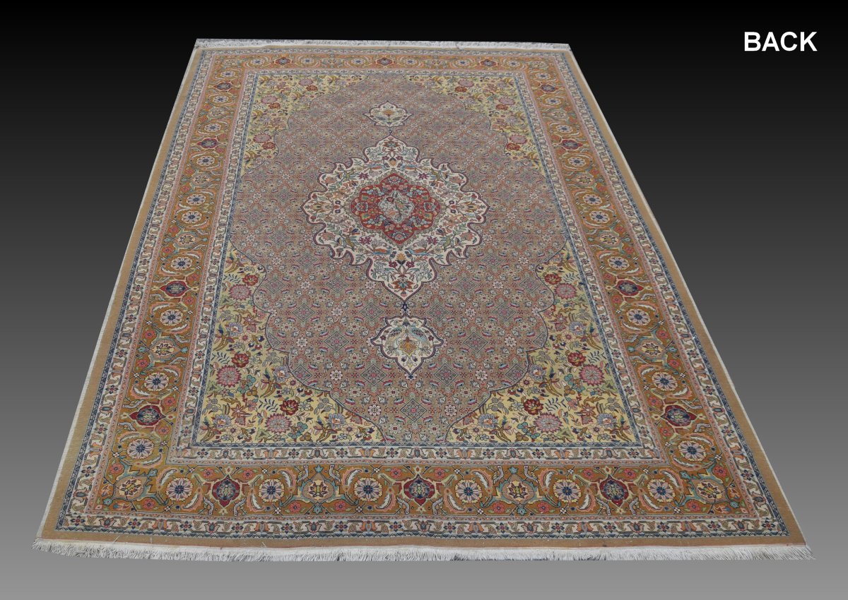 Tapis d'orient TABRIZ Iran : 2.08 x 3.08 Mètres en laine "Galerie Sardje"-photo-8