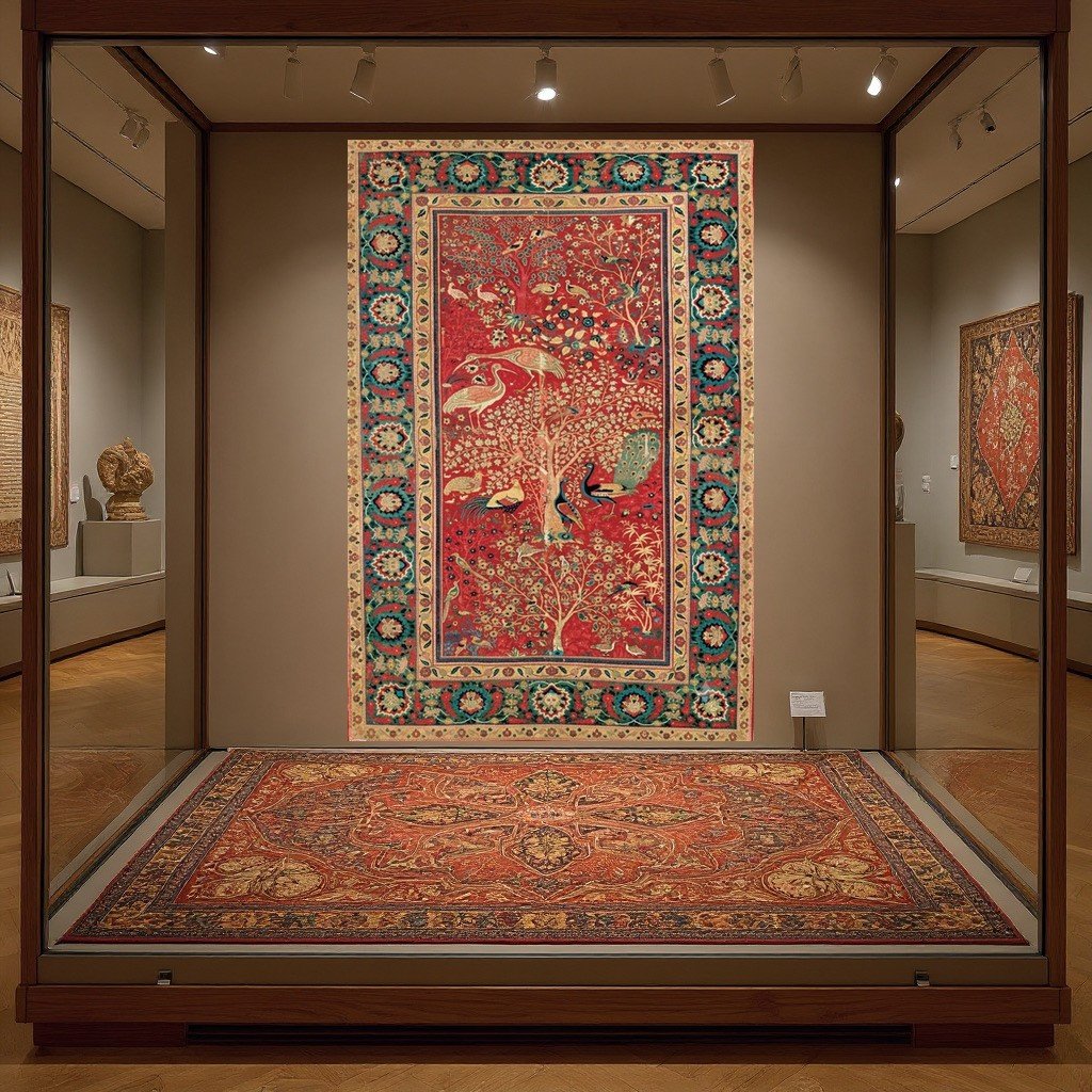 Tapis Persan "Arbre de Vie" aux Oiseaux – 137 x 220 Cm - "Galerie Sardje"-photo-2