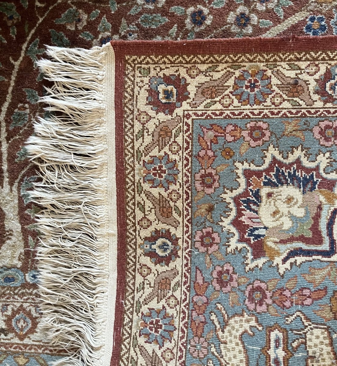 Tapis Persan "Arbre de Vie" aux Oiseaux – 137 x 220 Cm - "Galerie Sardje"-photo-8